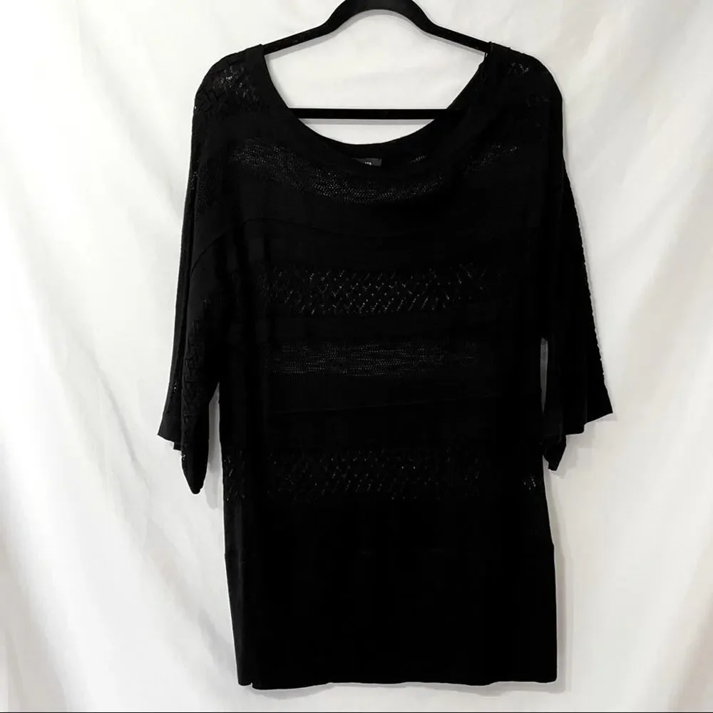 White House Black Market Open Knit Pullover Sweater Womens S Swim Coverup Beachy